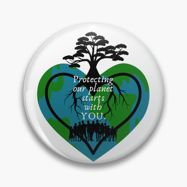 Item preview, Protecting Our Planet Starts with YOU Heart Shaped Earth designed and sold by CarleLS.