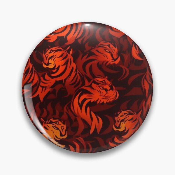 Item preview, Rayas de tigre llameante de fuego designed and sold by dencha.