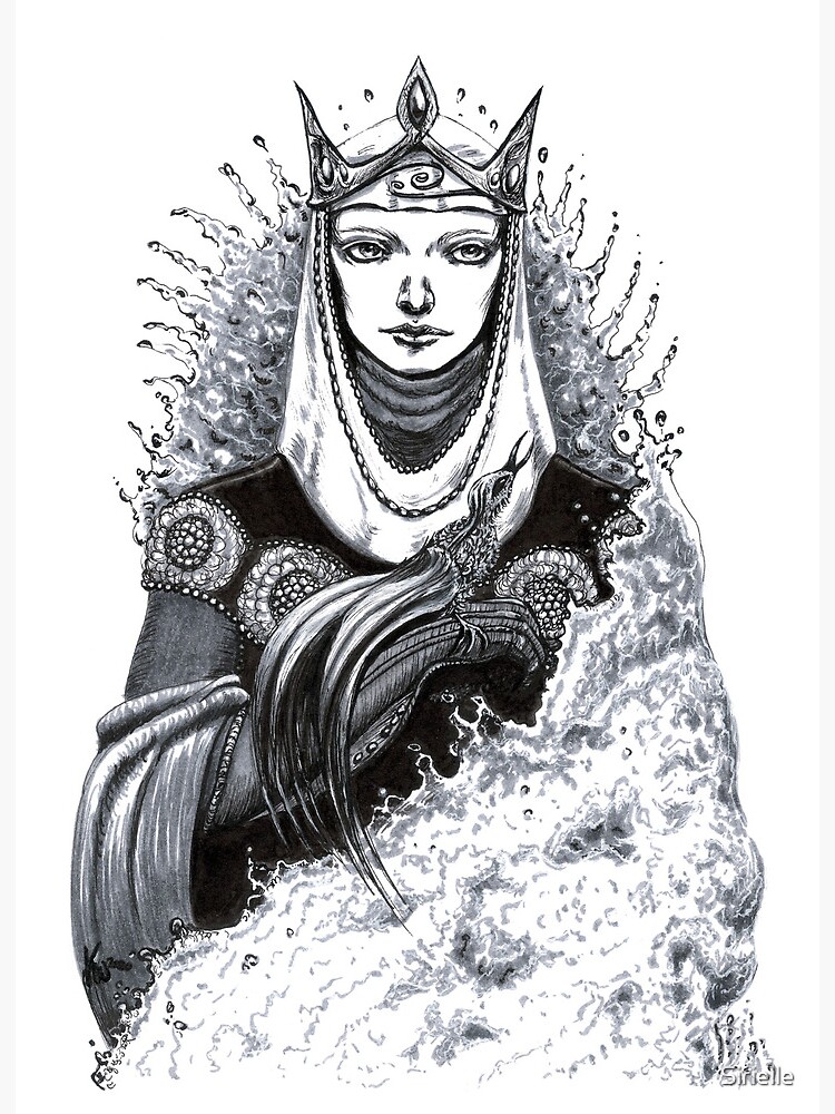 Thumbnail 2 of 2, Art Board Print, Queen Tar-Míriel designed and sold by Sirielle.