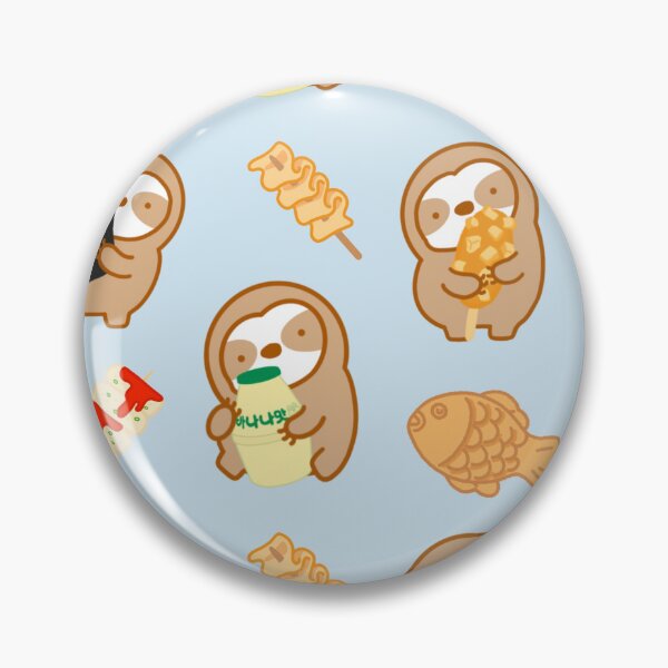Item preview, Cute Korean Street Food Sloth  designed and sold by theslothinme.