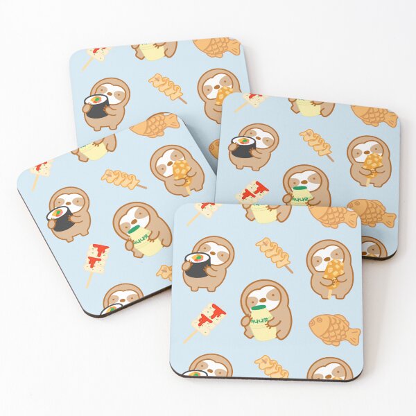 Item preview, Cute Korean Street Food Sloth  designed and sold by theslothinme.