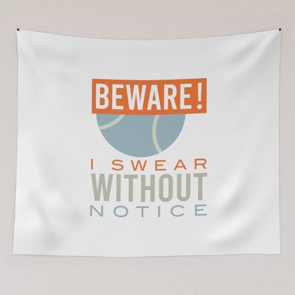 Item preview, Padel Beware I Swear Without Notice designed and sold by whyitsme.