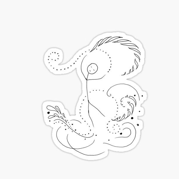 Sadbook Dancing happy peaceful little stick figure Sticker
