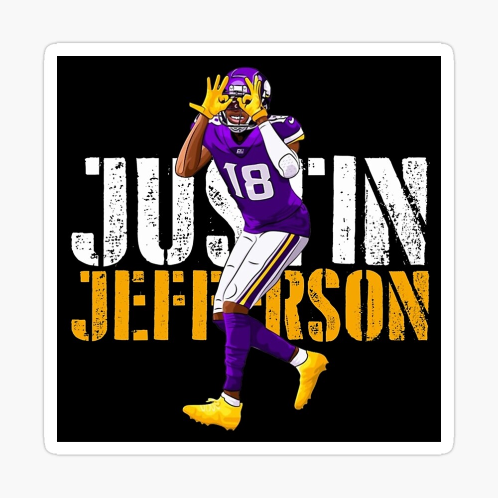 Justin Jefferson Jersey  Poster for Sale by LOSTandLO