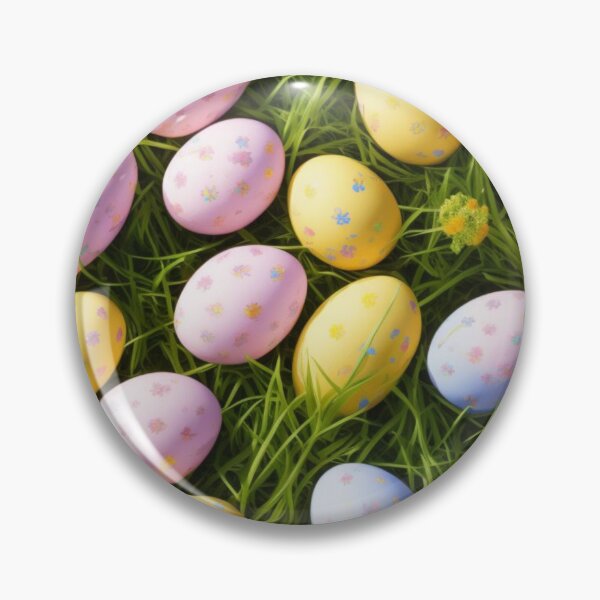 Item preview, Egg-citing Easter: Colorful Eggs on Grass Seamless Pattern designed and sold by GrumpGoose.