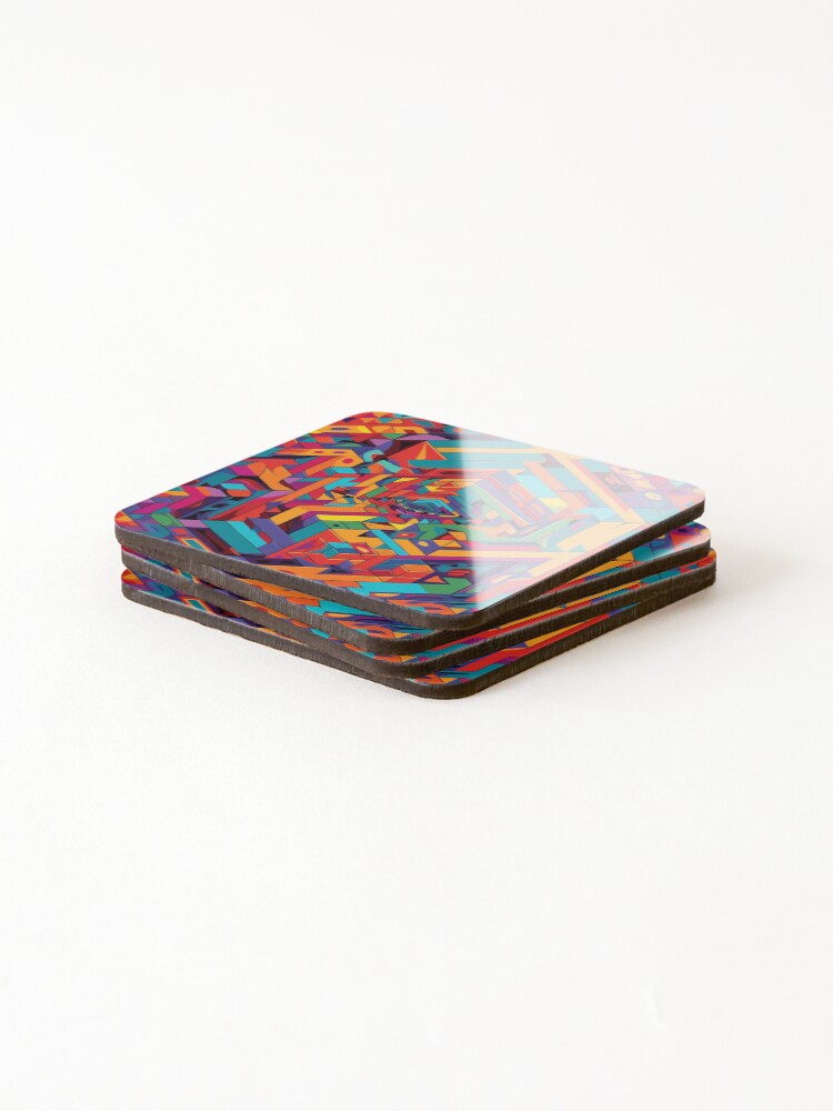 Thumbnail 4 of 5, Coasters (Set of 4), Color Collision designed and sold by CustomHDPrints.