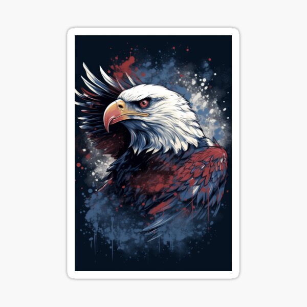 Majestic American Eagle Sticker