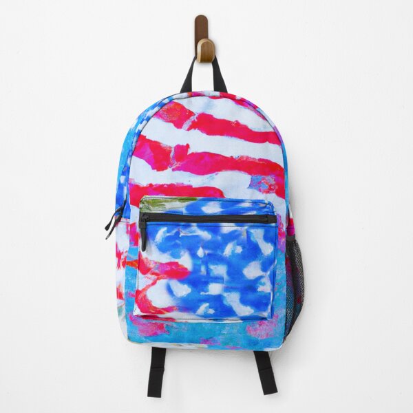 Item preview, US flag reflected in the river as though painted by Claude Monet designed and sold by CristalleLisa.