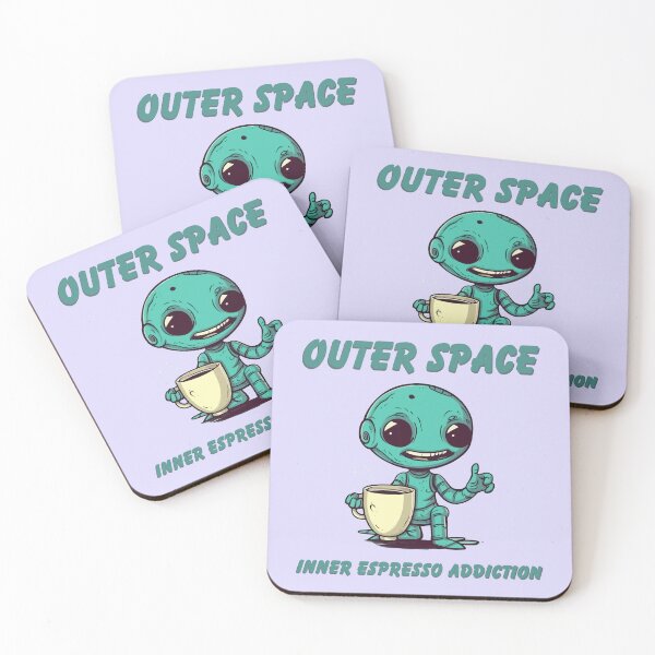 Item preview, Coffee Loving Alien Inner Espresso Addiction designed and sold by Arncil.