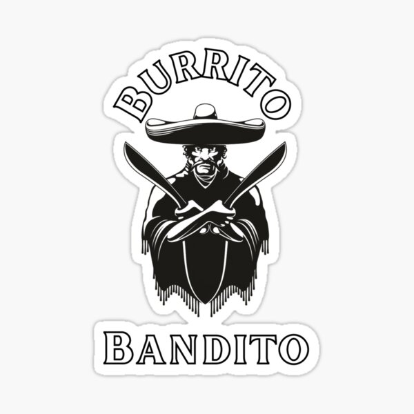 Burrito Bandito Hero Sticker for Sale by Satorizations