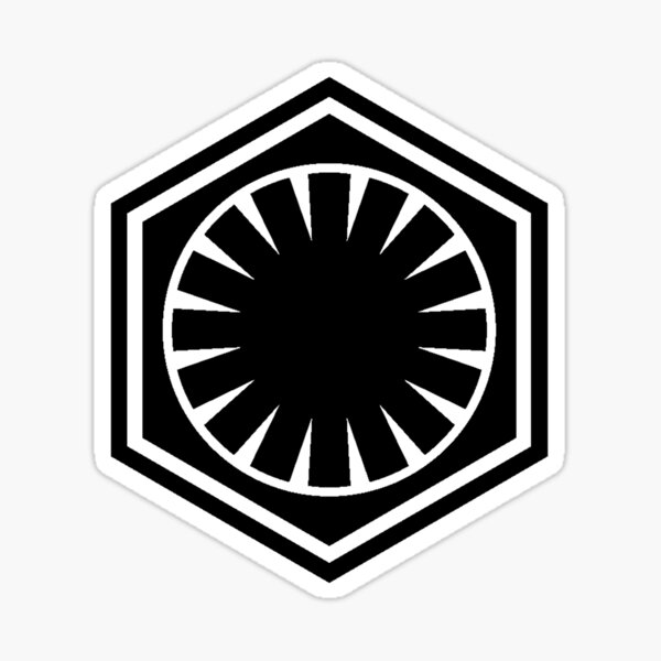 Vista previa del artículo con la obra «Logotipo de primer orden (negro sobre rojo)», diseñado y vendido por Dave Schweisguth.