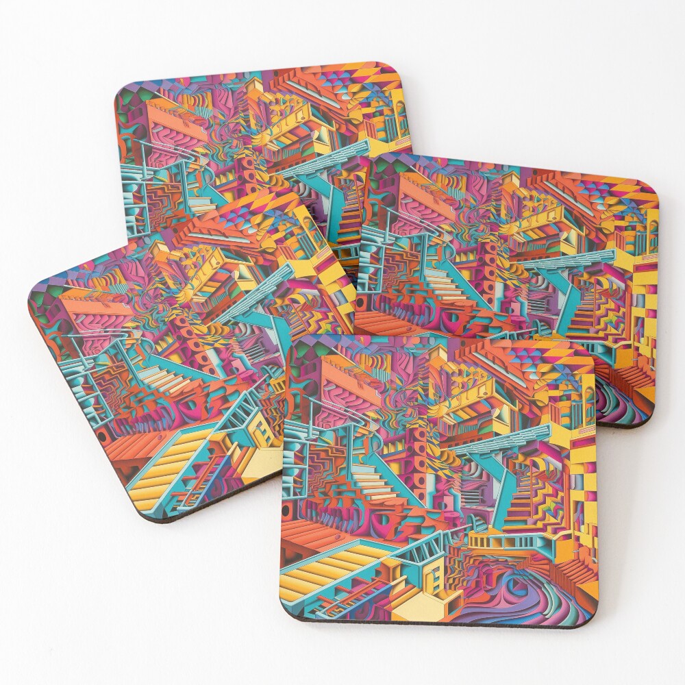 Vista previa del artículo con la obra «Posavasos (lote de 4)», diseñado y vendido por CustomHDPrints.