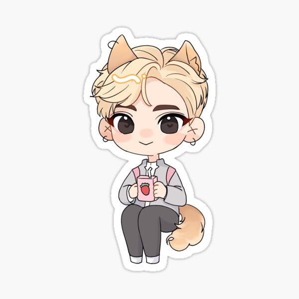 Item preview, Boysplanet Ricky Strawberry Milk Cat Chibi  designed and sold by nchankk1004.