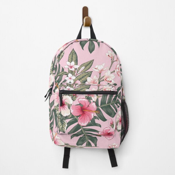 Item preview, PINK FLORAL PATTERN, PINK HIBISCUS & CHERRY BLOSSOMS, GREEN FRONDS, PINK FLOWERS, SUMMER COLORS designed and sold by classic car craze.