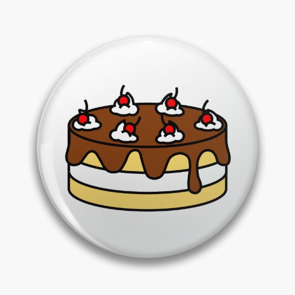 Item preview, Lindo pastel de vainilla en capas con glaseado de chocolate, crema batida y cerezas designed and sold by OrderofOps.