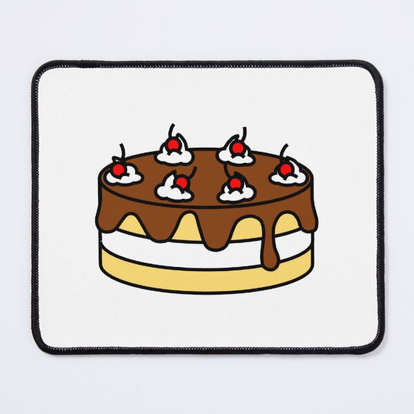 Item preview, Cute Vanilla Tiered Cake with Chocolate Frosting, Whipped Cream and Cherries designed and sold by OrderofOps.
