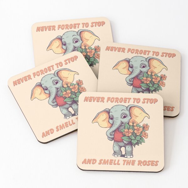 Item preview, Elephant with Flowers Smell The Roses designed and sold by Arncil.