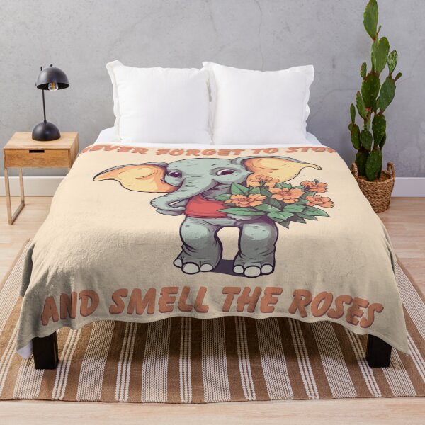 Item preview, Elephant with Flowers Smell The Roses designed and sold by Arncil.