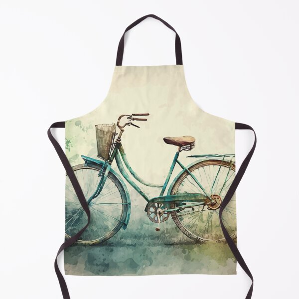 Item preview, A Vintage Bicycle with Basket in Watercolor - Old School Cool designed and sold by GVRDesign.