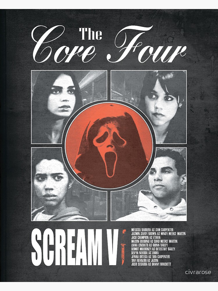Scream Core Four Essential T-Shirt for Sale by BluenoseArt