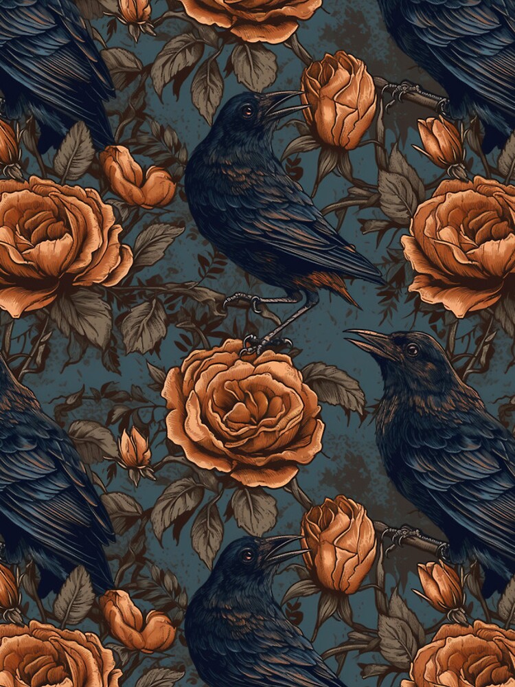 Thumbnail 4 of 4, Samsung Galaxy Phone Case, Crows and Roses designed and sold by Rottopics.