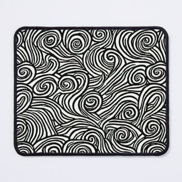 Item preview, BnW Waves Pattern 0142 designed and sold by BloodSweatNTers.