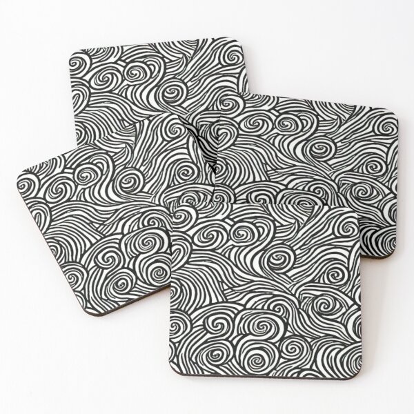 Item preview, BnW Waves Pattern 0142 designed and sold by BloodSweatNTers.