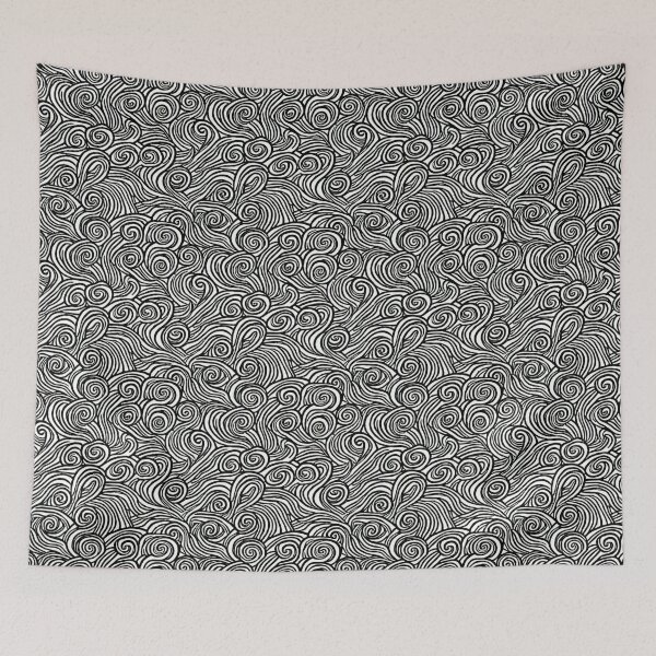Item preview, BnW Waves Pattern 0142 designed and sold by BloodSweatNTers.