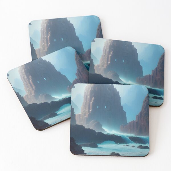 Item preview, Ruins of Atlantis Fantasy Landscape Ocean Digital Painting designed and sold by VersoShopping.