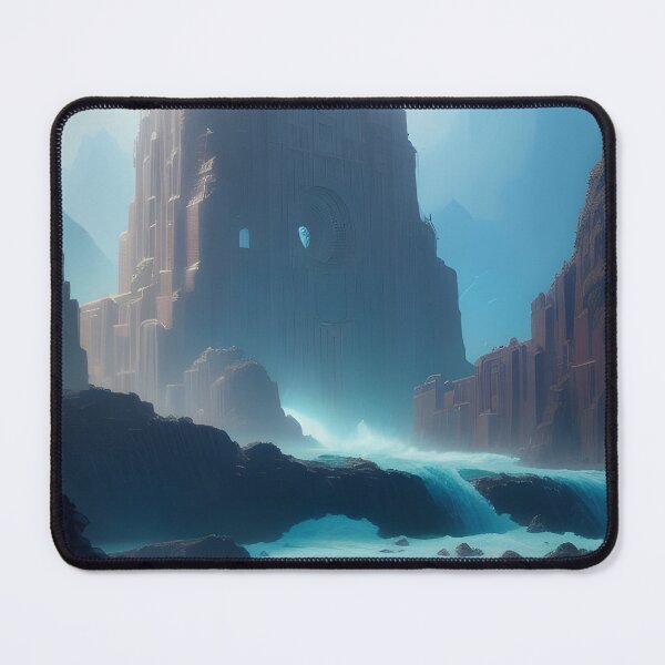 Item preview, Ruins of Atlantis Fantasy Landscape Ocean Digital Painting designed and sold by VersoShopping.