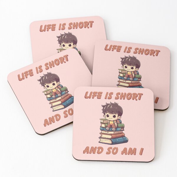 Item preview, Chibi Boy Bookworm Life is Short, and So Am I designed and sold by Arncil.