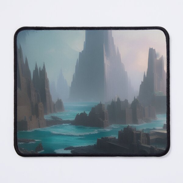 Item preview, Ruins of Atlantis Fantasy Landscape Ocean Digital Painting designed and sold by VersoShopping.