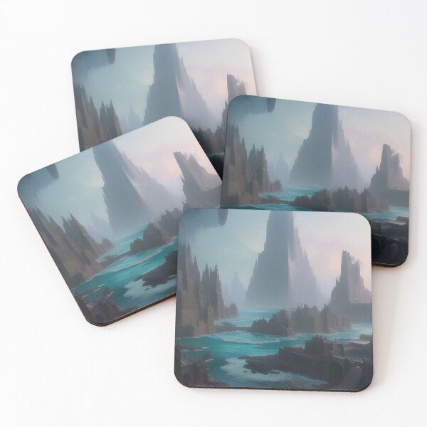 Item preview, Ruins of Atlantis Fantasy Landscape Ocean Digital Painting designed and sold by VersoShopping.