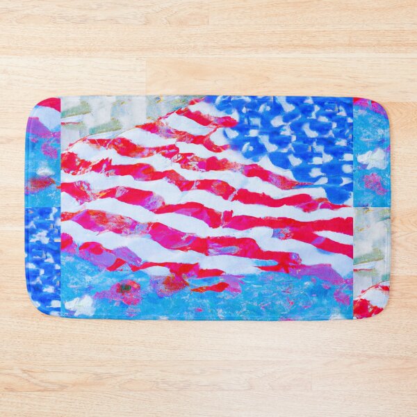 Item preview, US flag reflected in the river as though painted by Claude Monet designed and sold by CristalleLisa.