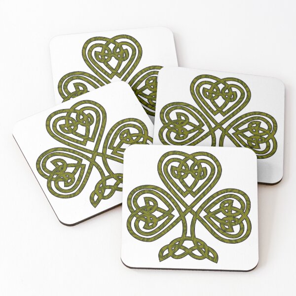 Item preview, Green Celtic Knot Shamrock designed and sold by heartsake.