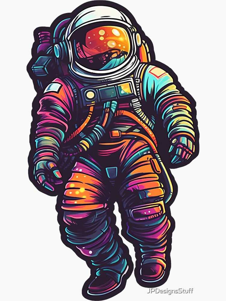 Sci-Fi Space Man Astronaut Space Walk Vinyl Sticker