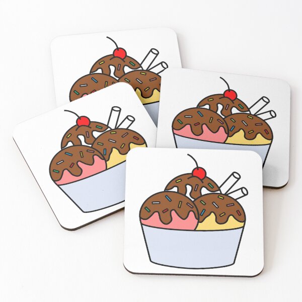 Item preview, Cute Strawberry and Vanilla Sundae with Chocolate Sauce, Sprinkles and Cherries designed and sold by OrderofOps.