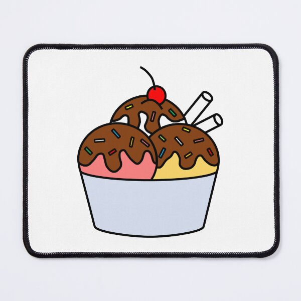Item preview, Cute Strawberry and Vanilla Sundae with Chocolate Sauce, Sprinkles and Cherries designed and sold by OrderofOps.