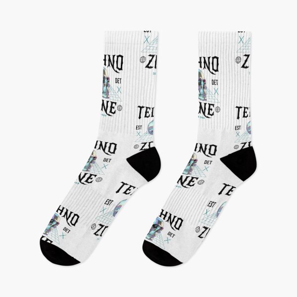 Item preview, TECHNO - Techno Zone (Black/Blue) designed and sold by Discothreadz.