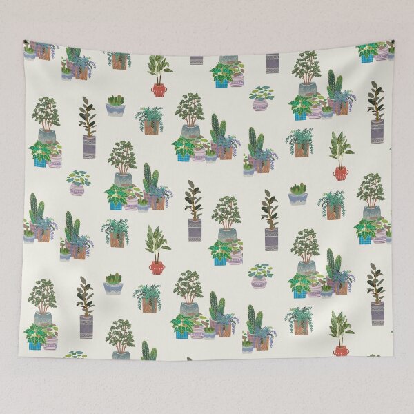 Item preview, Ivory Background Plant Love Art Print Pattern designed and sold by minsillust.