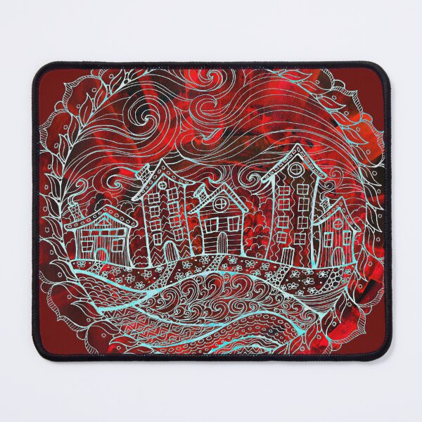 Item preview, Red Happy Homes Mandala Town designed and sold by heartsake.