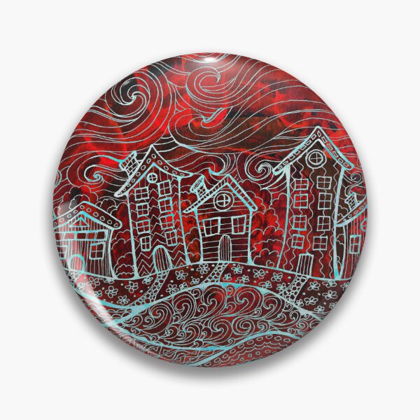 Item preview, Red Happy Homes Mandala Town designed and sold by heartsake.