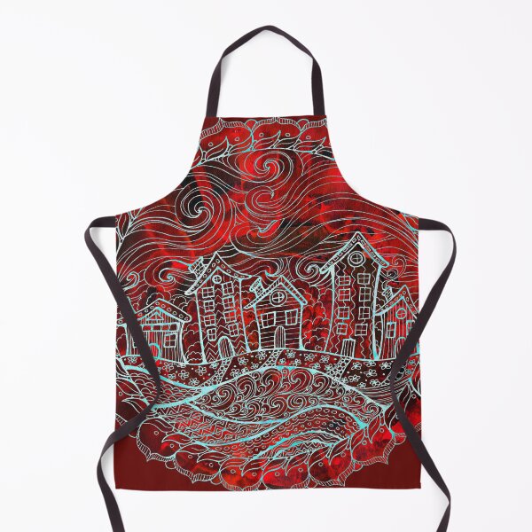 Item preview, Red Happy Homes Mandala Town designed and sold by heartsake.