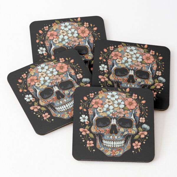 Item preview, Skull With Flowers designed and sold by JPugliese.