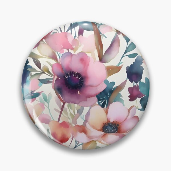 Item preview, colourful watercolour Flowers, digital art designed and sold by AthenaUK.