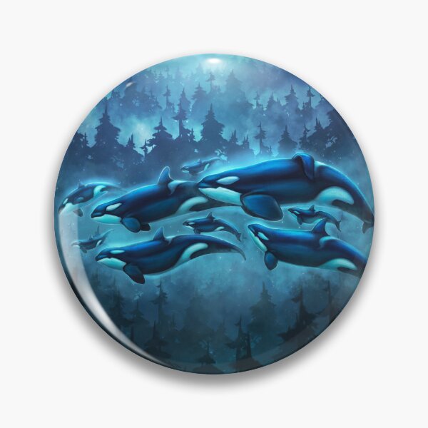 Aperçu de l'œuvre Triptyque Transcendant Orca Panel 2- Moon Sea créée et vendue par Chellosia.