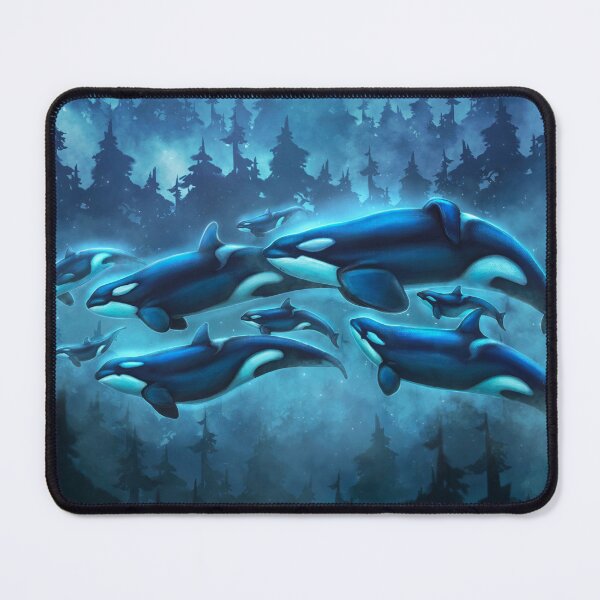 Item preview, Transcendent Orca Triptych Panel 2- Moon Sea designed and sold by Chellosia.