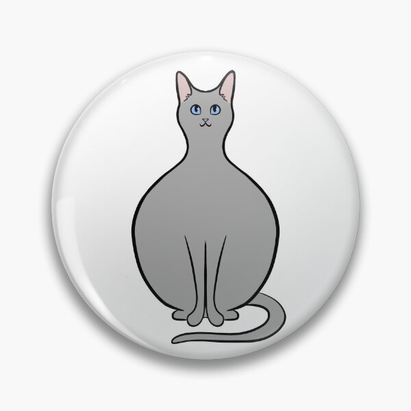 Item preview, Light Gray Cat with blue eyes designed and sold by CreationsByBear.