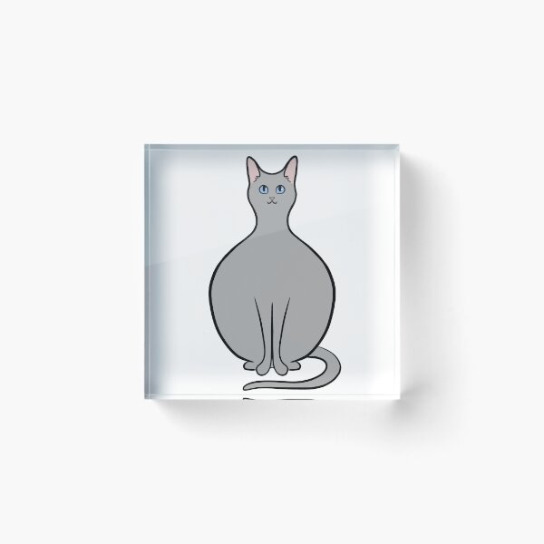 Item preview, Light Gray Cat with blue eyes designed and sold by CreationsByBear.