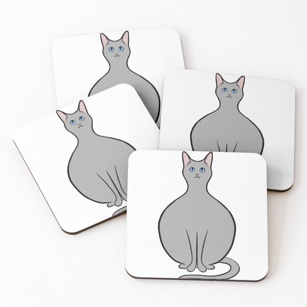 Item preview, Light Gray Cat with blue eyes designed and sold by CreationsByBear.